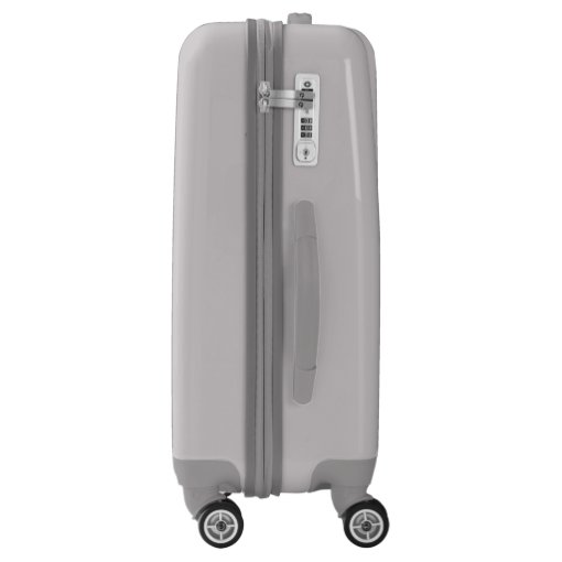 Custom Suitcase SILVER Carry On w/ GRAY Trim Zazzle