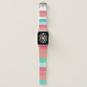 Custom Summer Colors Color Block Stripes Apple Watch Band