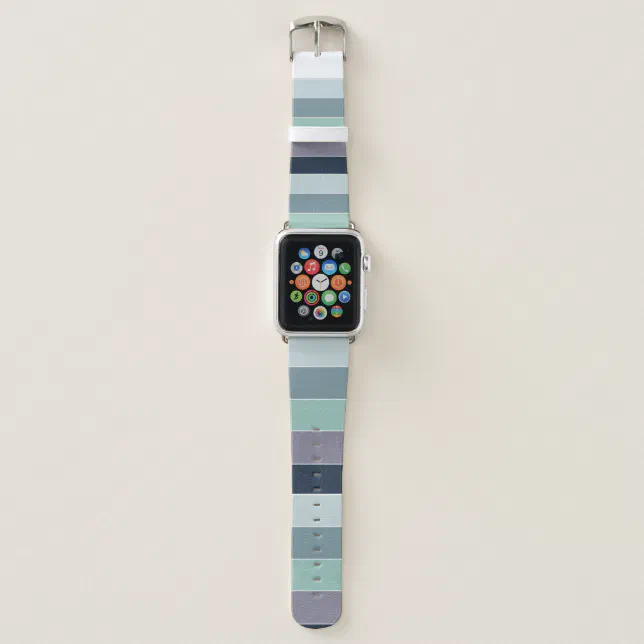 Custom Summer Colors Color Block Stripes Apple Watch Band | Zazzle