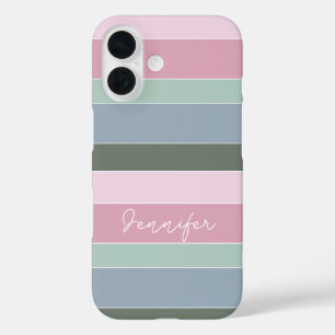 Custom Summer Colors Color Block Stripes iPhone 16 Case