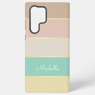Custom Summer Colors Color Block Stripes Samsung Galaxy S22 Ultra Case