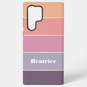 Custom Summer Colors Color Block Stripes Samsung Galaxy S22 Ultra Case