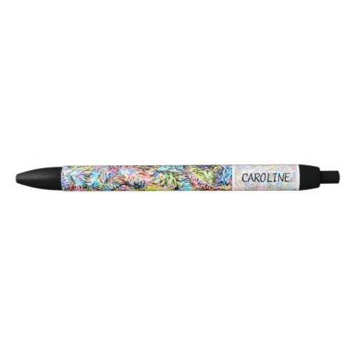 Custom Summer Colors Paint Splatter Pattern Pencil Black Ink Pen