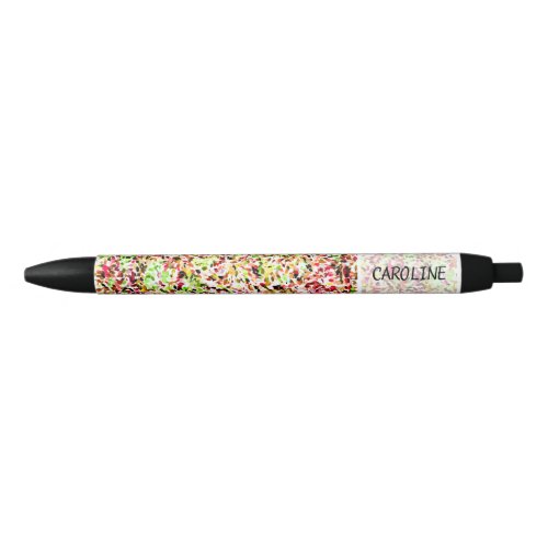 Custom Summer Colors Paint Splatter Pattern Pencil Black Ink Pen