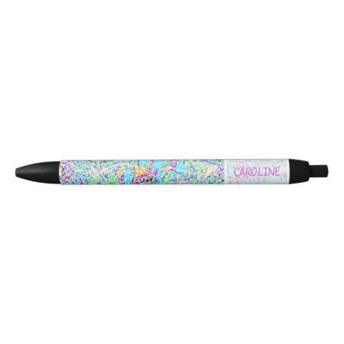 Custom Summer Colors Paint Splatter Pattern Pencil Black Ink Pen