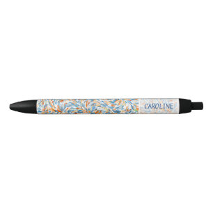 Custom Summer Colors Paint Splatter Pattern Pencil Pen