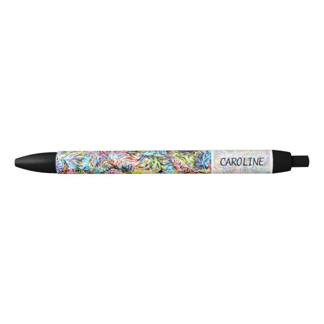 Custom Summer Colors Paint Splatter Pattern Pencil Pen (Front)