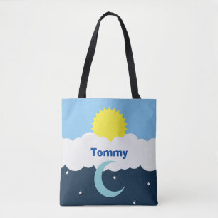 Custom Sun and Moon Baby Tote Bag