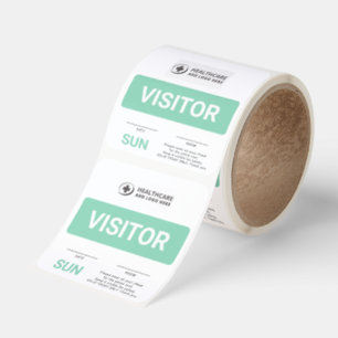 Custom Sunday Hospital Visitor Tag Stickers