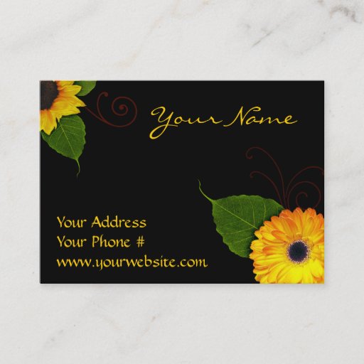 Customizable Custom Sunflower Business Cards