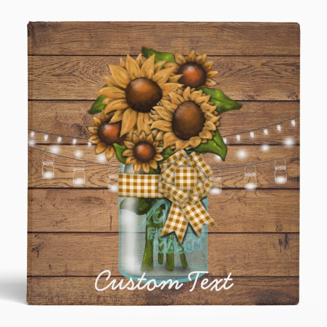 Custom Sunflower Country Binder Photo Album (Front)