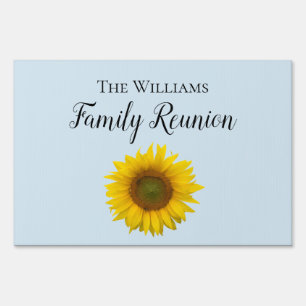 Custom Sunflower Family Reunion Sign