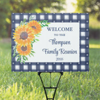 Custom Sunflower Family Reunion Welcome