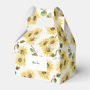Custom Sunflower Favor Box