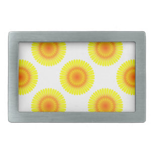 Custom Sunflower Pattern Belt Buckle