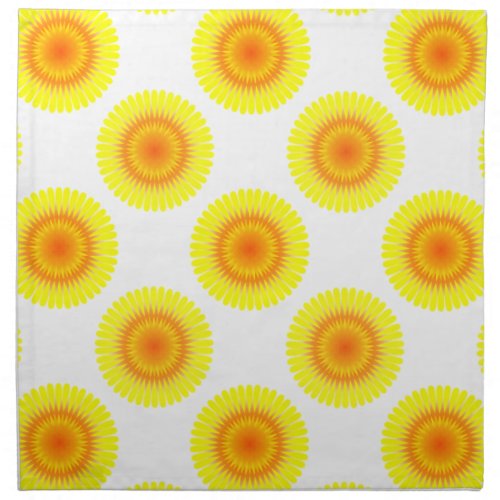 Custom Sunflower Pattern Cloth Napkin