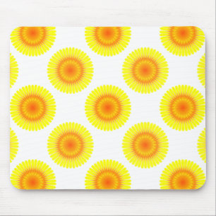 Custom Sunflower Pattern Mouse Pad