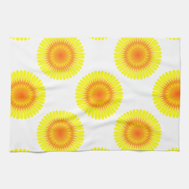 Custom Sunflower Pattern Towel (Horizontal)