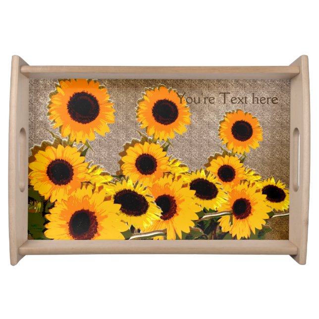 Custom sunflowers serving tray (Front)