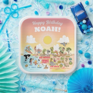Custom Sunny SoCal Paper Plates