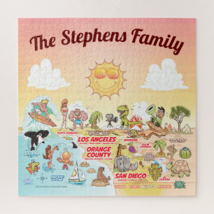 Custom Sunny Southern California Jigsaw Puzzle