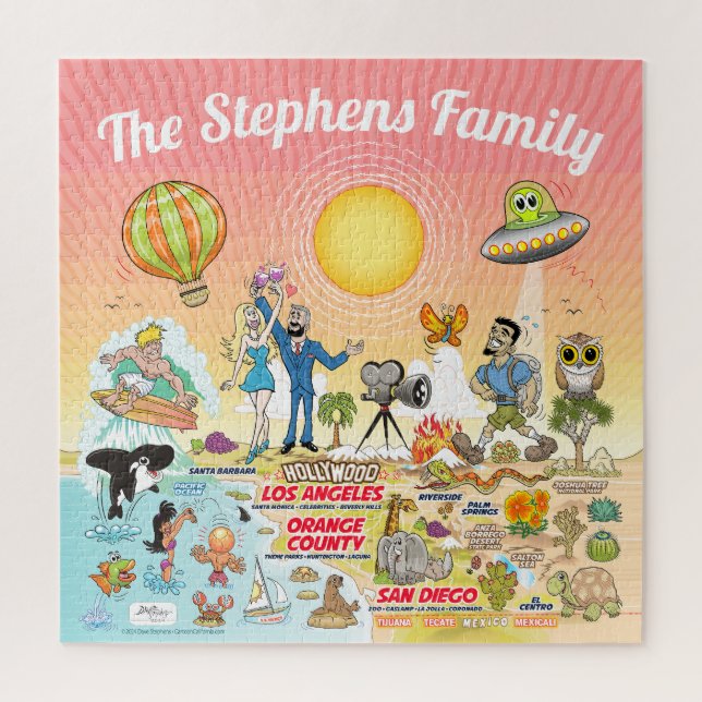 Custom Sunny Southern California Jigsaw Puzzle (Vertical)