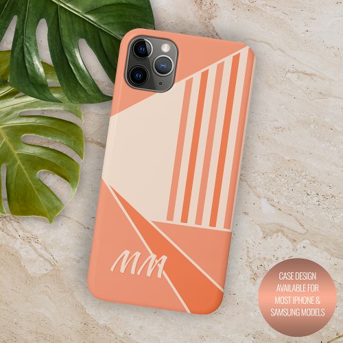 Custom Sunny Summer Orange Colored Mod Art iPhone 11 Pro Max Case