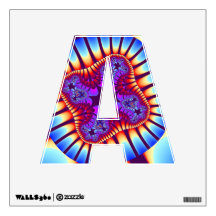 Custom Sunrise Flower Letter A Decal