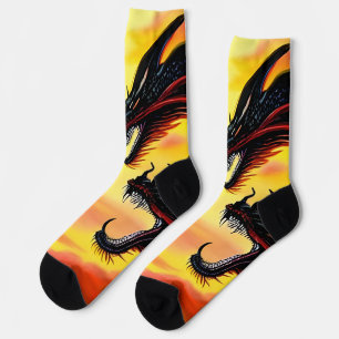 Custom Sunrise of Dragons Crew Socks