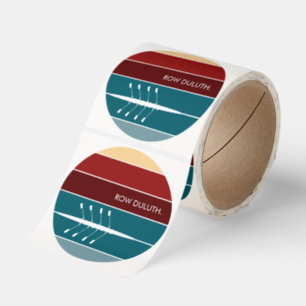 Custom Sunrise Row Classic Round Sticker