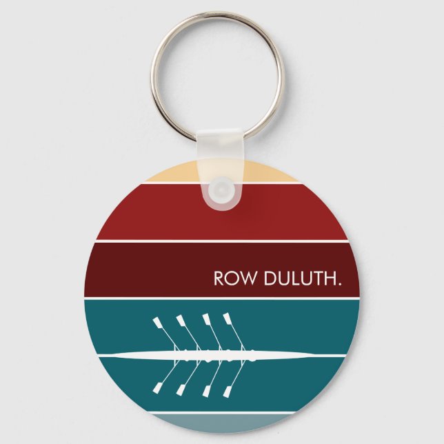 Custom Sunrise Row Keychain (Front)