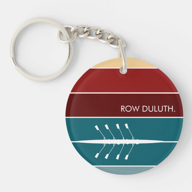 Custom Sunrise Row Keychain (Front)