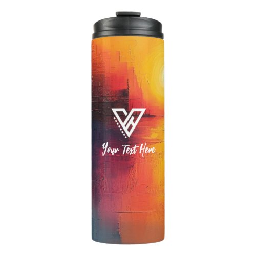 Custom  Sunset Cascade Abstract Waterfall Tumble Thermal Tumbler