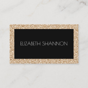 Custom Sunset Glitter Business Card