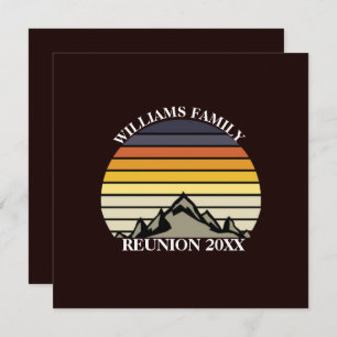 Custom Sunset Mountain Family Reunion Party Invitation