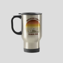 Custom Sunset Mountain Family Reunion Vintage Travel Mug