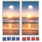 Custom sunset photo cornhole set