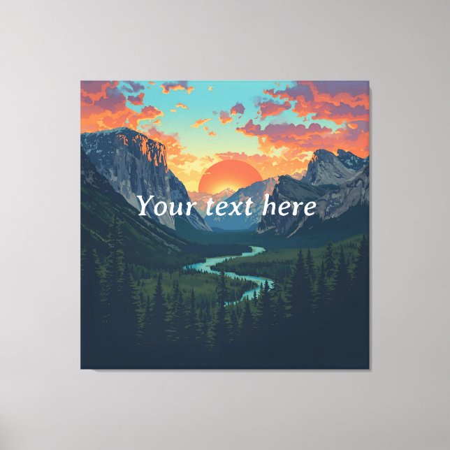 Custom Sunset Wilderness Print – Personalized Nat (Front)