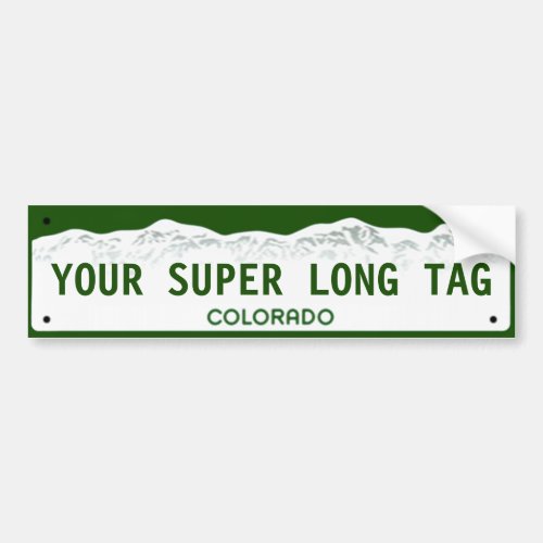 Custom Super_wide Colorado License Plate Bumper Sticker