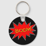 Custom Superhero Bomb Boom Sound Effect Template Keychain at Zazzle