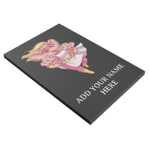 Custom Superhero Elephant Mom of Twins Cute Cartoo Gallery Wrap