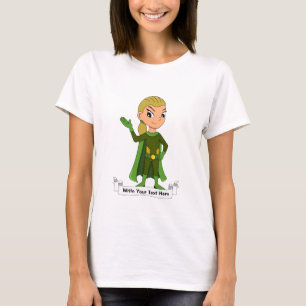 Custom superhero girl cartoon T-Shirt