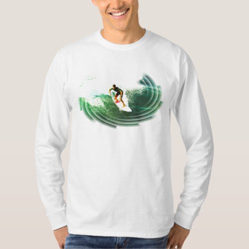 Custom Surfer Trendy Template Elegant Modern T_Shirt