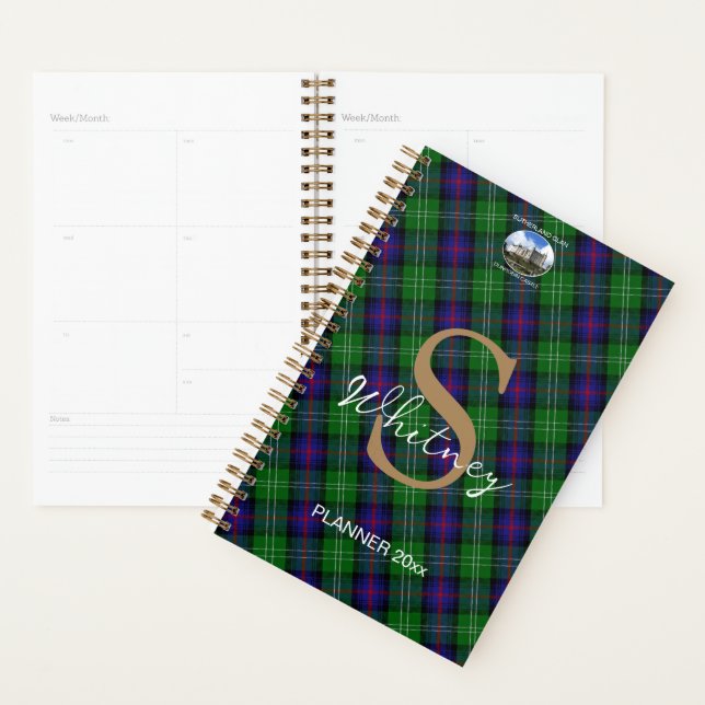 Custom Sutherland Scottish Tartan Monthly Weekly Planner (Display)