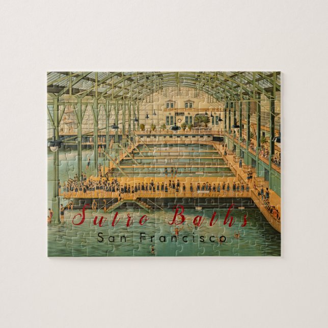 Custom Sutro Baths San Francisco California 1885 Jigsaw Puzzle (Horizontal)