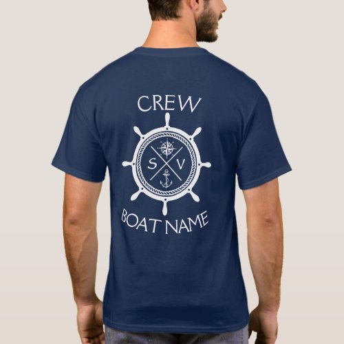Custom SV Sailing Vessel Logo Your Name Here T_S T_Shirt
