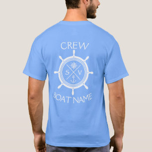 Custom SV Sailing Vessel Logo "Your Name Here" T-S T-Shirt