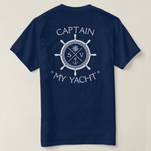 Custom SV Sailing Vessel Logo Your Name Here T_Shirt