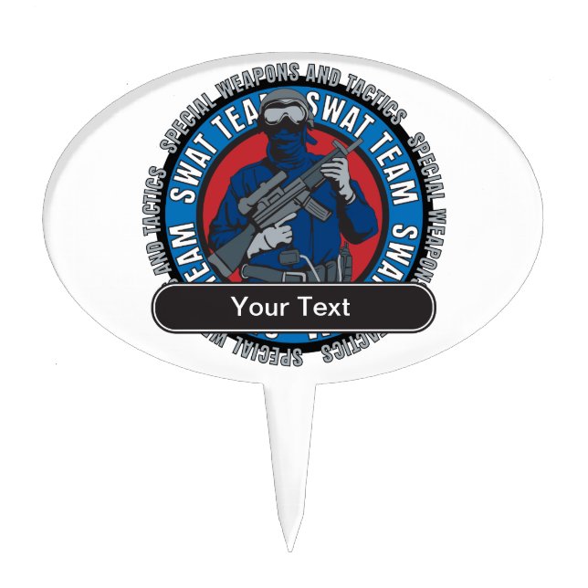 Custom SWAT Team Cake Topper (Front)