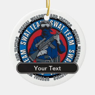 Custom SWAT Team Ceramic Ornament